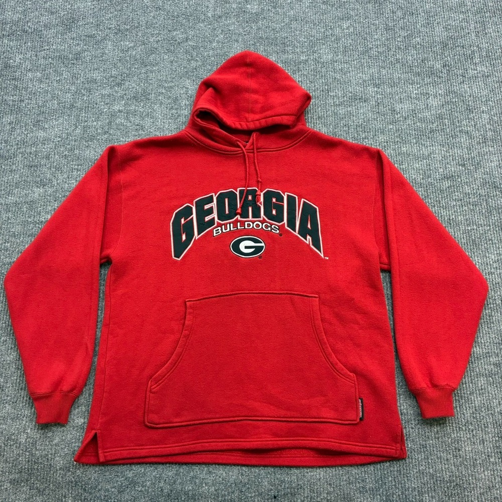 Vintage Colosseum Georgia Bulldogs UGA Hoodie Mens XL Red Made Korea 90s